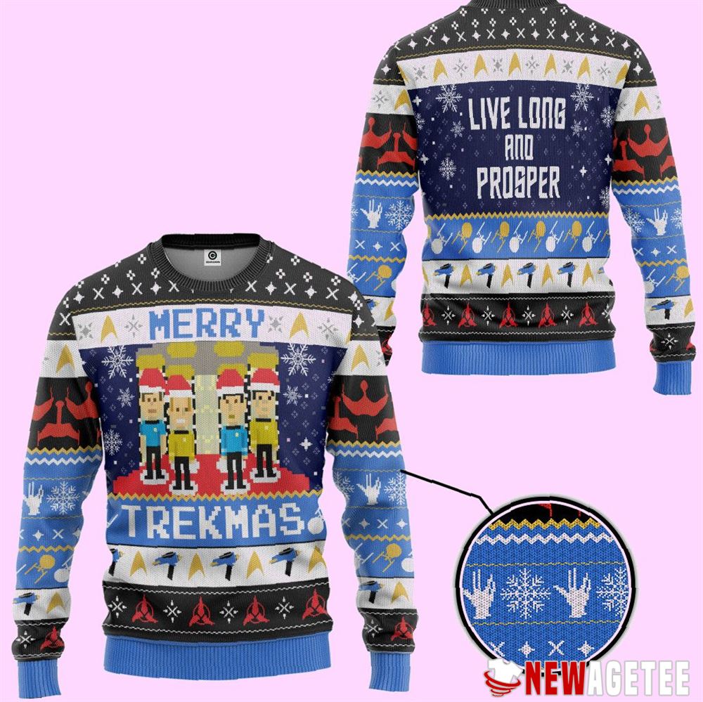 Star Trek Merry Trekmas Ugly Christmas Sweater