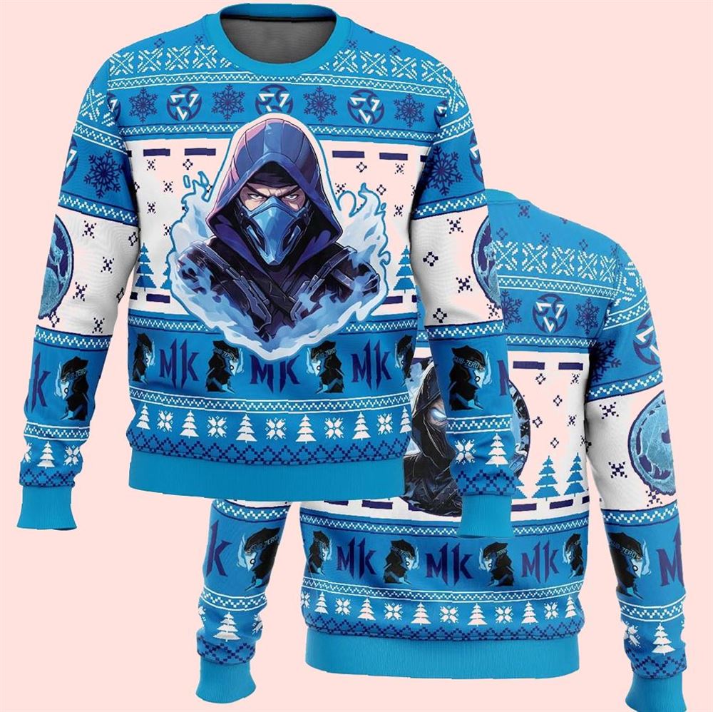 Sub Zero Mortal Kombat Christmas Ugly Sweater