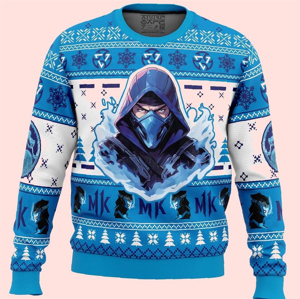 Sub Zero Mortal Kombat Christmas Ugly Sweater