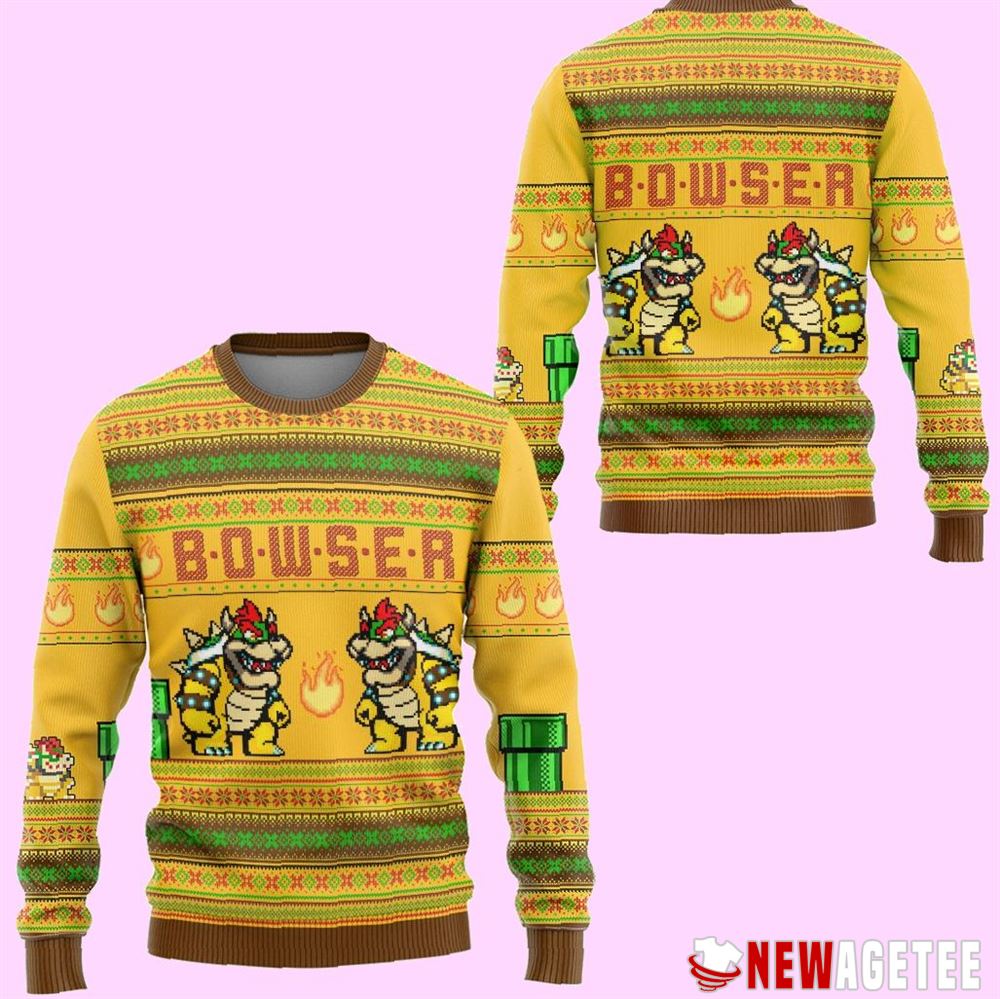 Super Mario Bowser Ugly Christmas Sweater