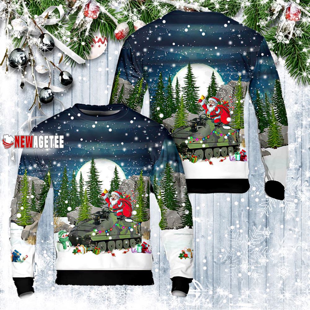 Swedish Army Pansarbandvagn 302 Pbv 302 Christmas Sweater