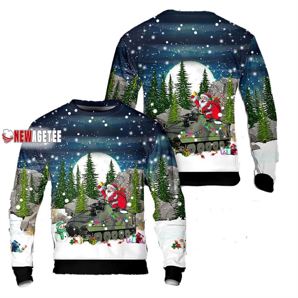 Swedish Army Pansarbandvagn 302 Pbv 302 Christmas Sweater