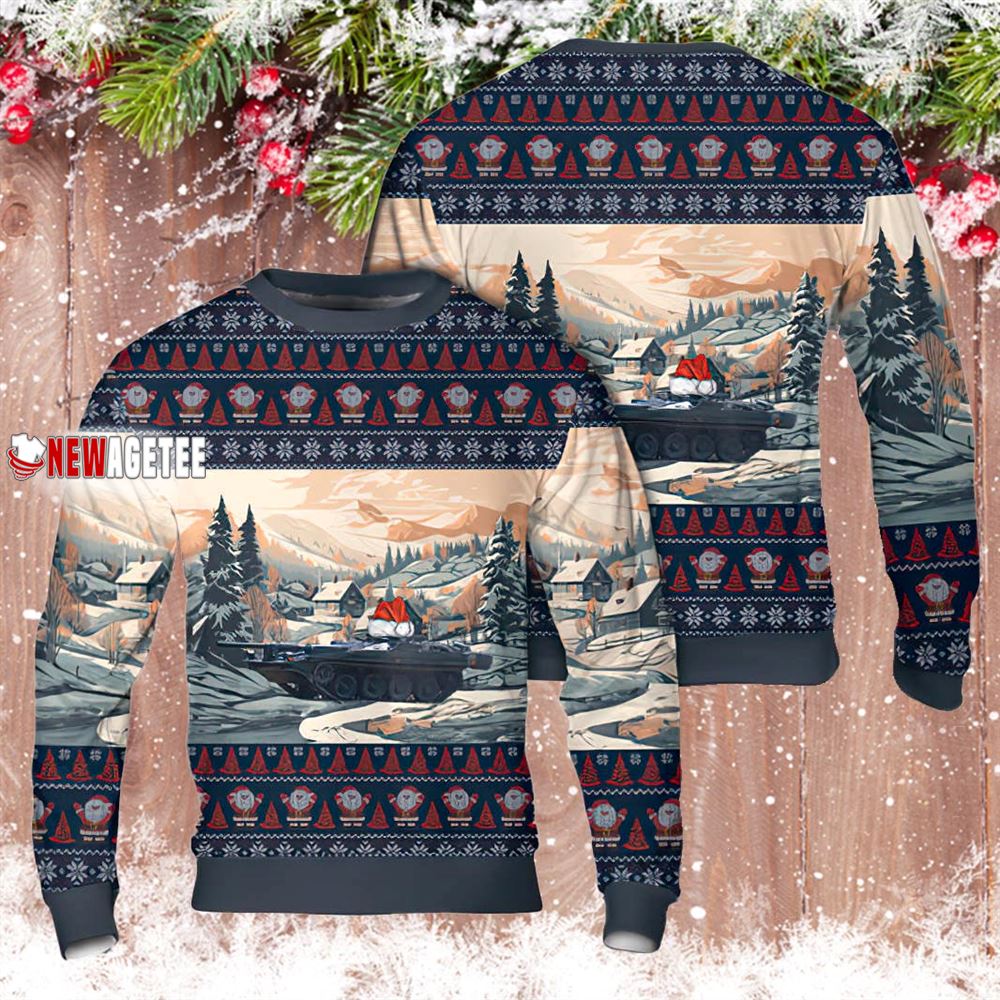 Swedish Army Stridsvagn 103 Christmas Ugly Sweater