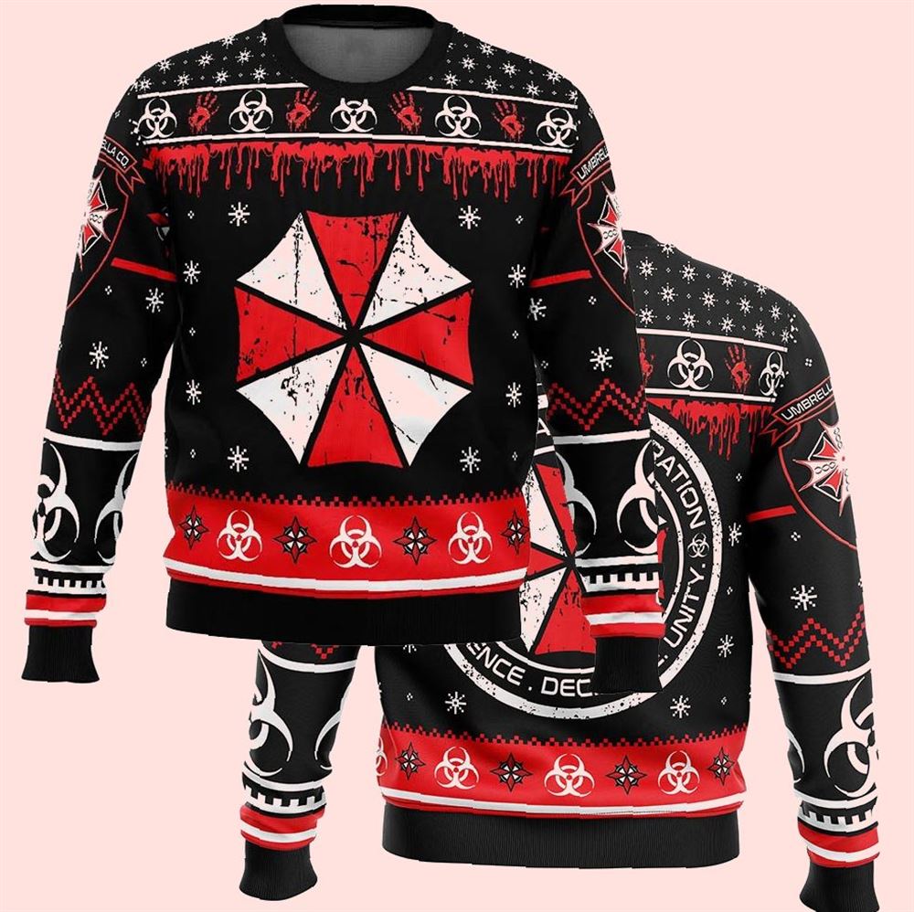 Umbrella Co Resident Evil Christmas Ugly Sweater