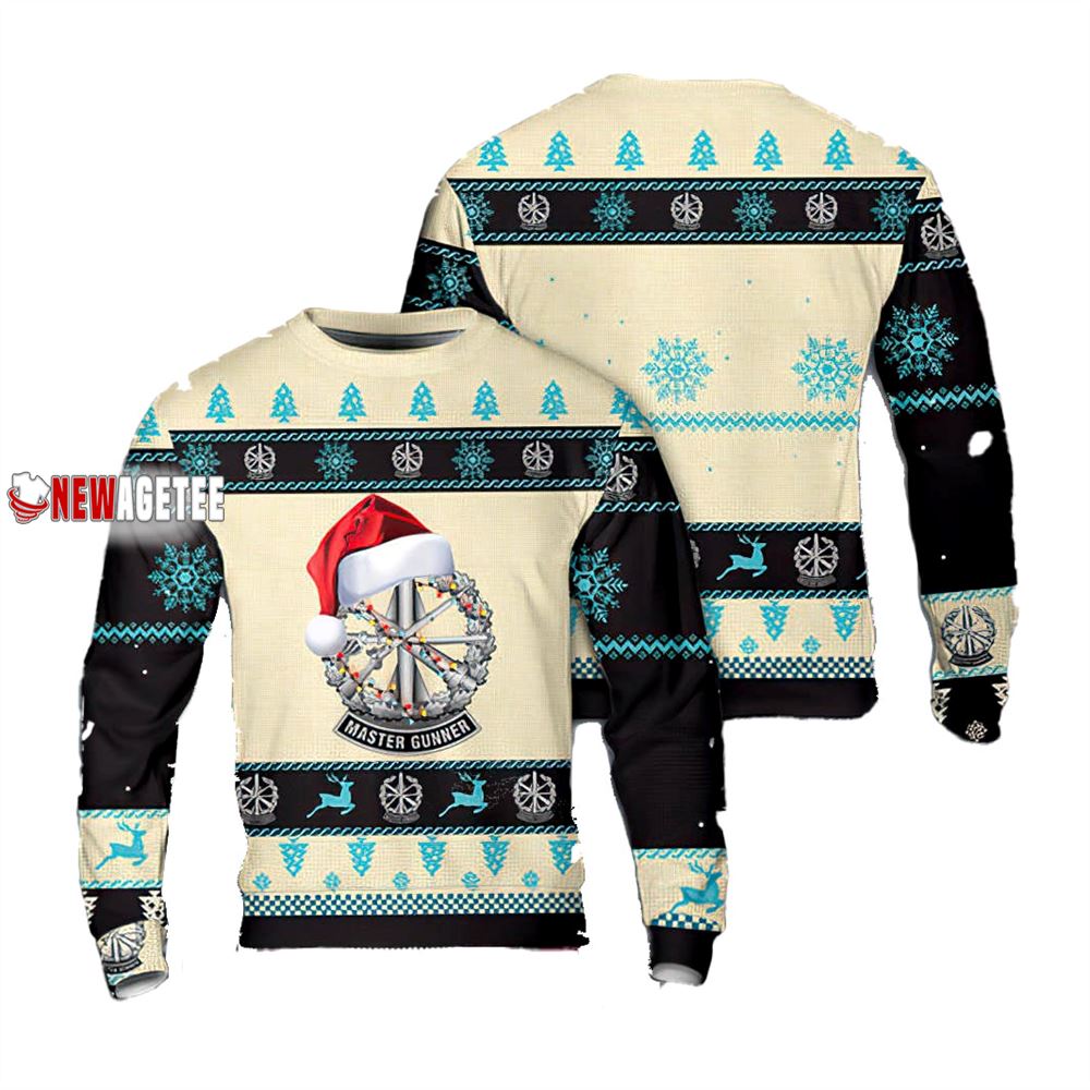 Us Army Master Gunner Identification Badge Christmas Ugly Sweater