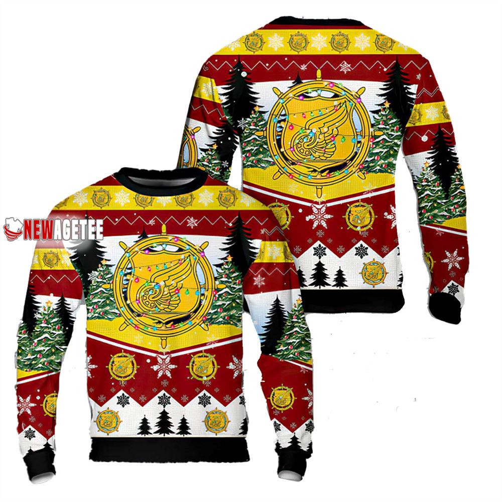 Us Army Transportation Corps Branch Insignia Christmas Sweater