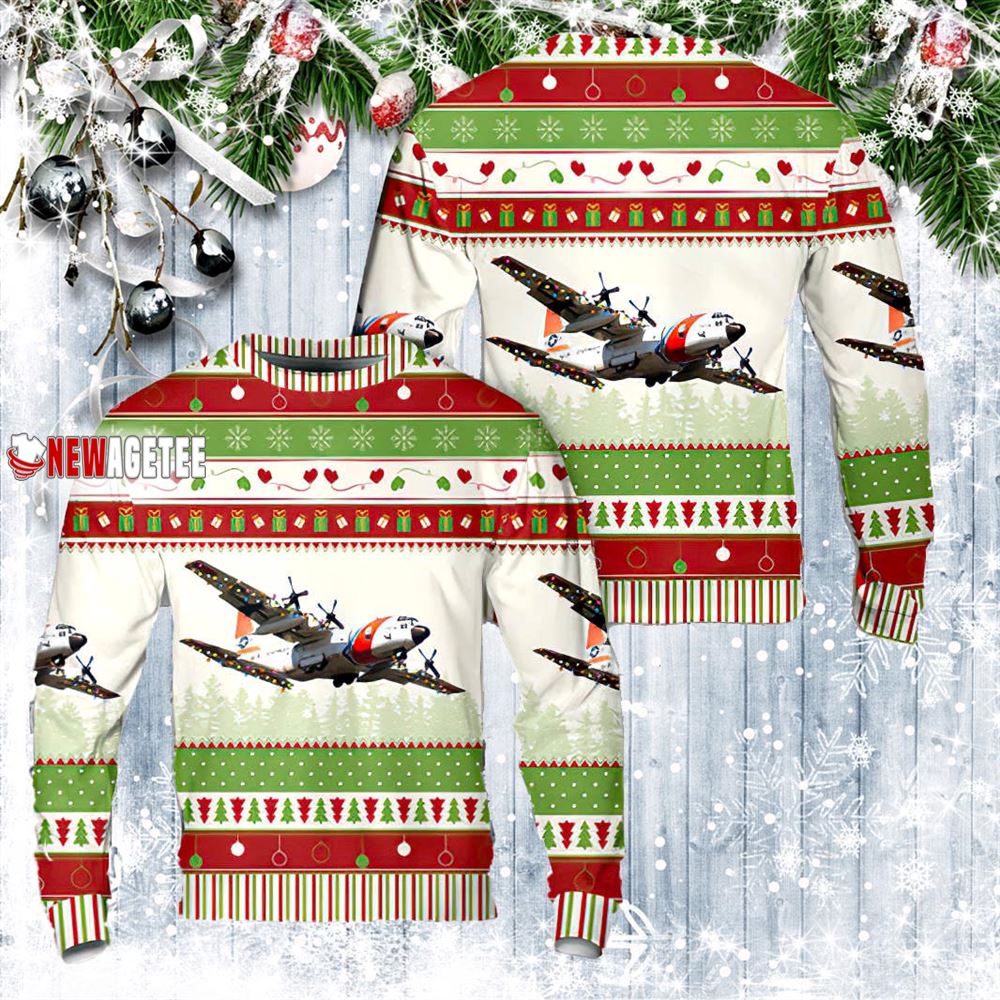 Us Coast Guard Hc 130 Hercules Christmas Sweater