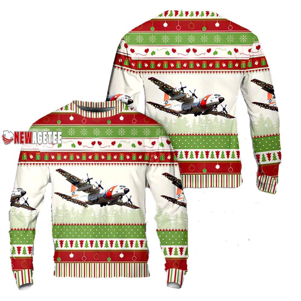 Us Coast Guard Hc 130 Hercules Christmas Sweater