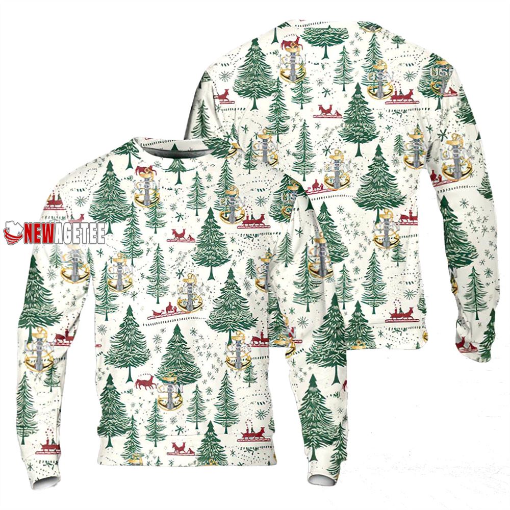 Us Navy Chief Petty Officer Backbone Anchor Christmas Sweater