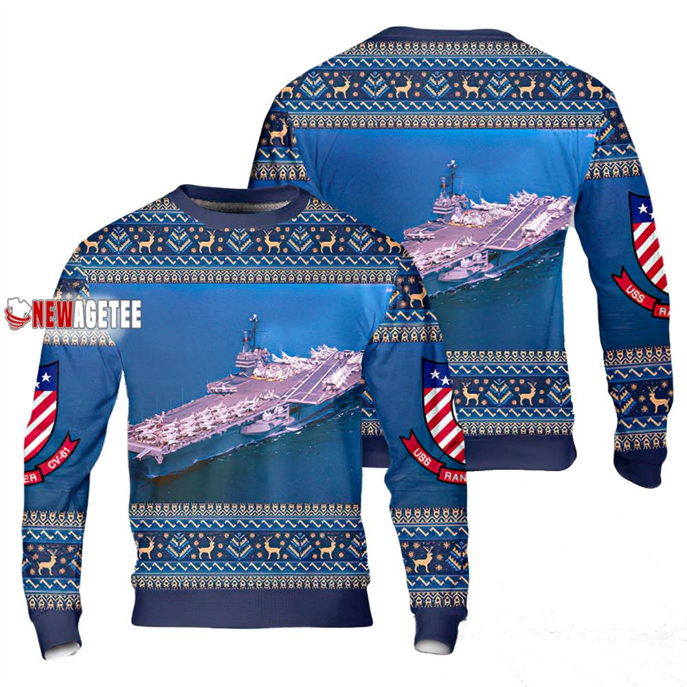 Us Navy Uss Texas Cgn 39 Christmas Sweater