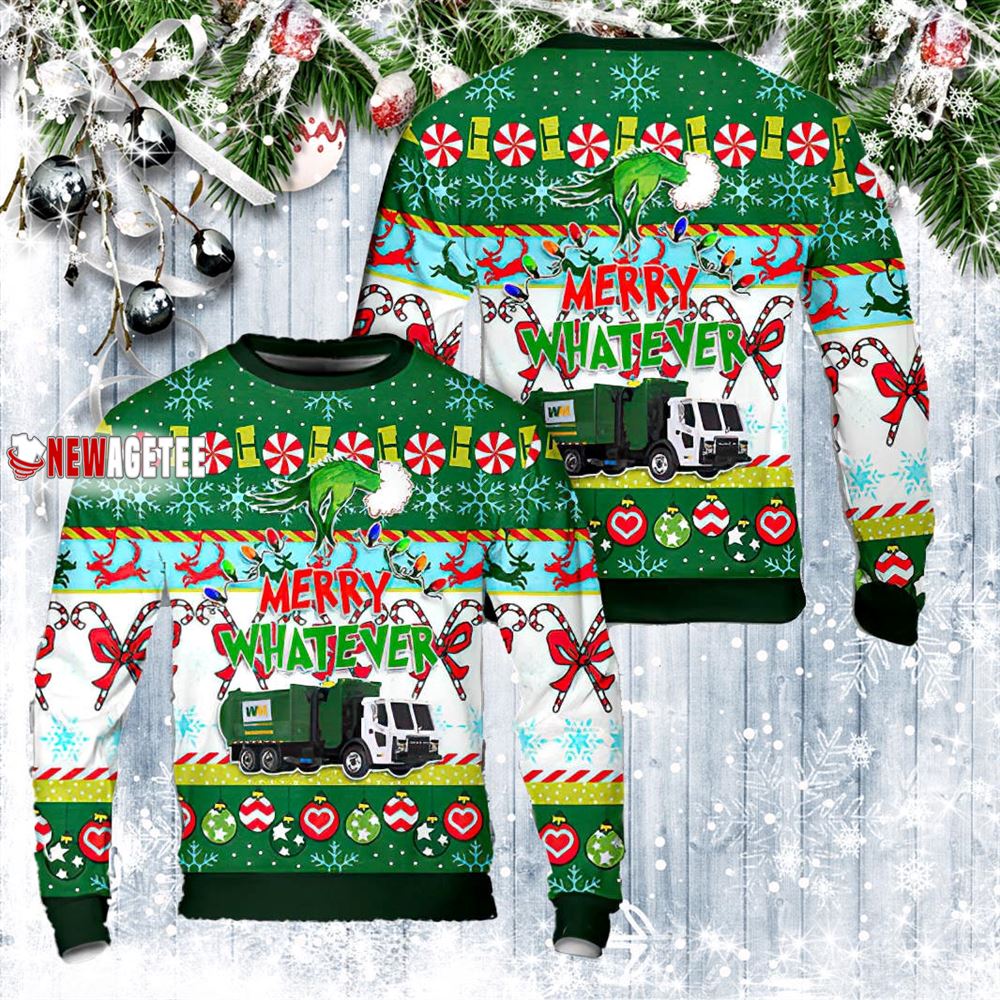Waste Management Mack Lr With Mcneilus Zr Side Loader Christmas Sweater Waste Management Mack Lr With Mcneilus Zr Side Loader Christmas Sweater