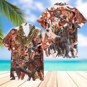 Alex Ross Avengers and X-Men’s 60 Year Legacies Come Alive Hawaiian Shirt Alex Ross Avengers and X-Men’s 60 Year Legacies Come Alive Hawaiian Shirt
