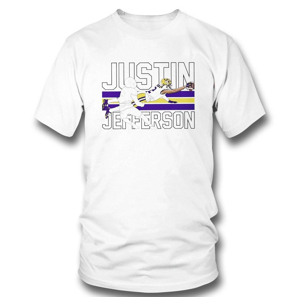 Justin Jefferson Player Action Pose Funny Shirt Long Sleeve Tee