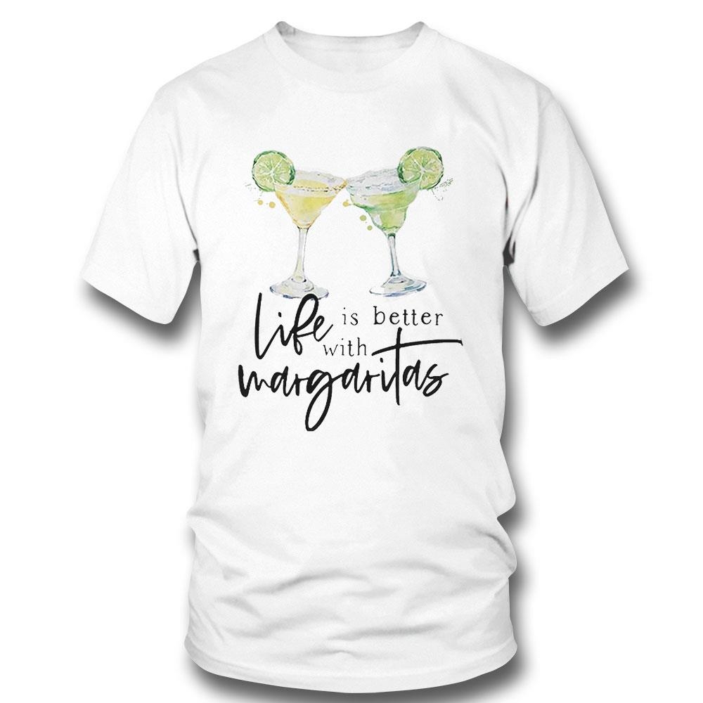 Retro Life Is Better With Margaritas Print Shirt Long Sleeve Tee
