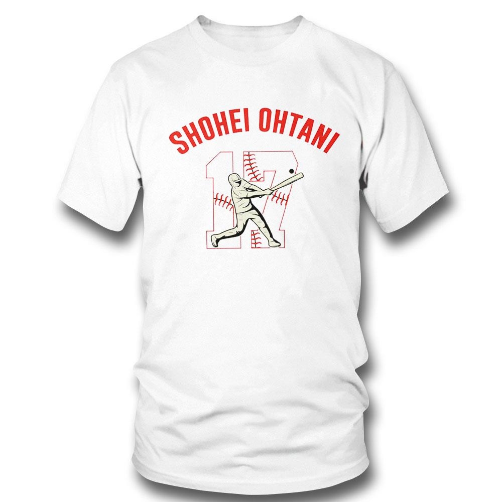 Shohei Ohtani Number 17 Player Lettering Logo Shirt Long Sleeve Tee