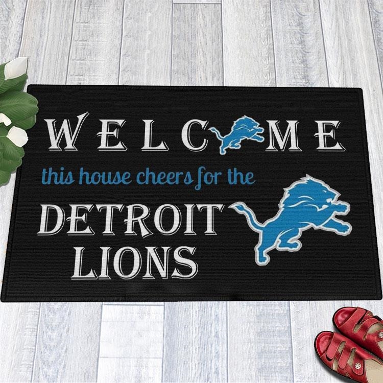 Welcome This House Cheers For The Detroit Lions Doormat