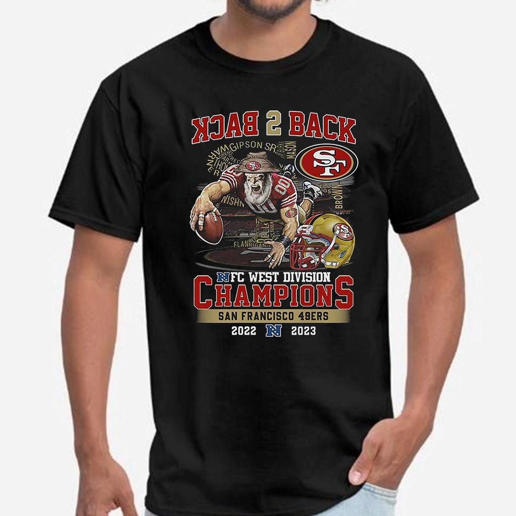 Back2back San Francisco 49ers Nfc West Division Champions 2022 2023 T-shirt Hoodie