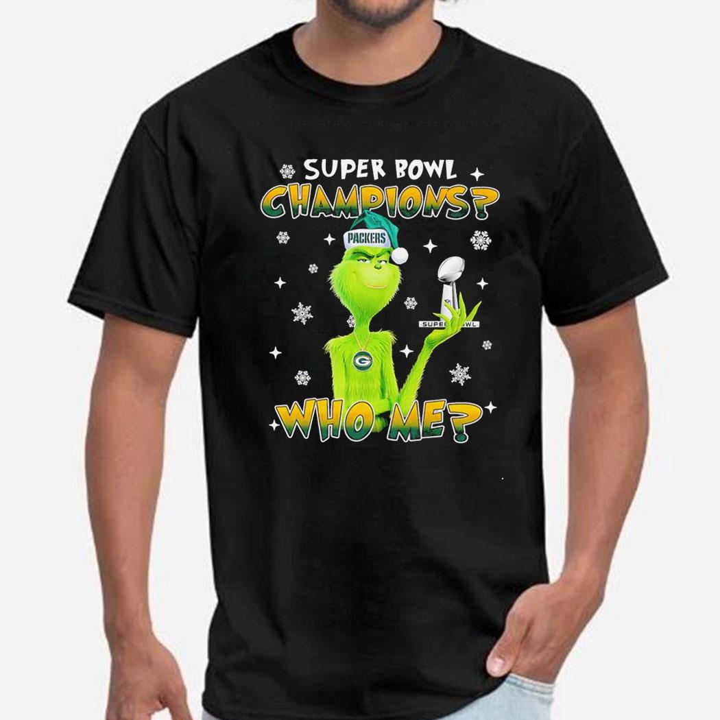 Grinch Super Bowl Champions Who Me Character Shirt Hoodie