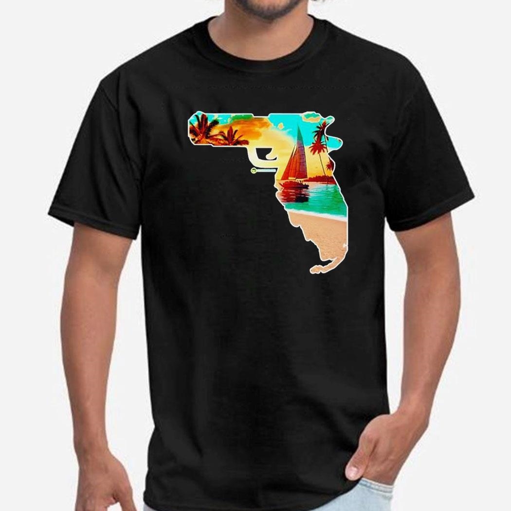 Gun Florida Beach Heater Shirt