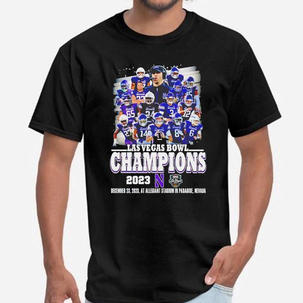 Las Vegas Bowl Champions 2023 Northwestern December 23 2023 At Allegiant Stadium Shirt
