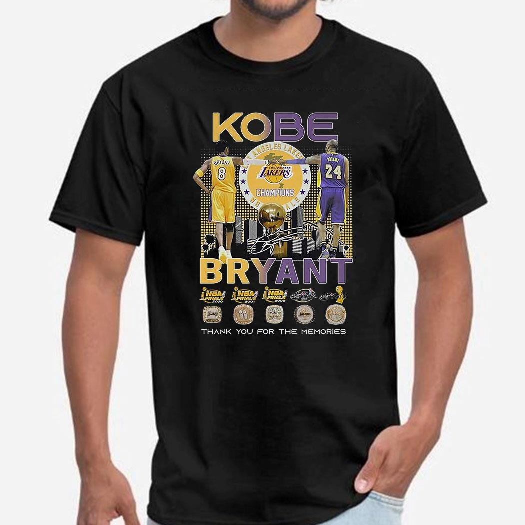 Los Angeles Lakers Champions Nba Finals Kobe Bryant Thank You For The Memories T-shirt Hoodie