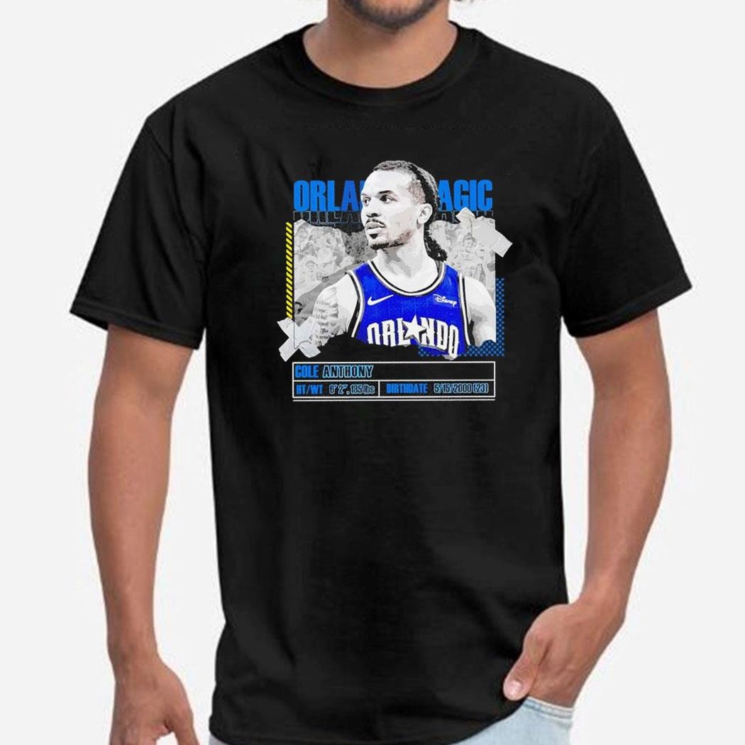 Nba Cole Anthony Orlando Magic Basketball Player Information Paper Shirt