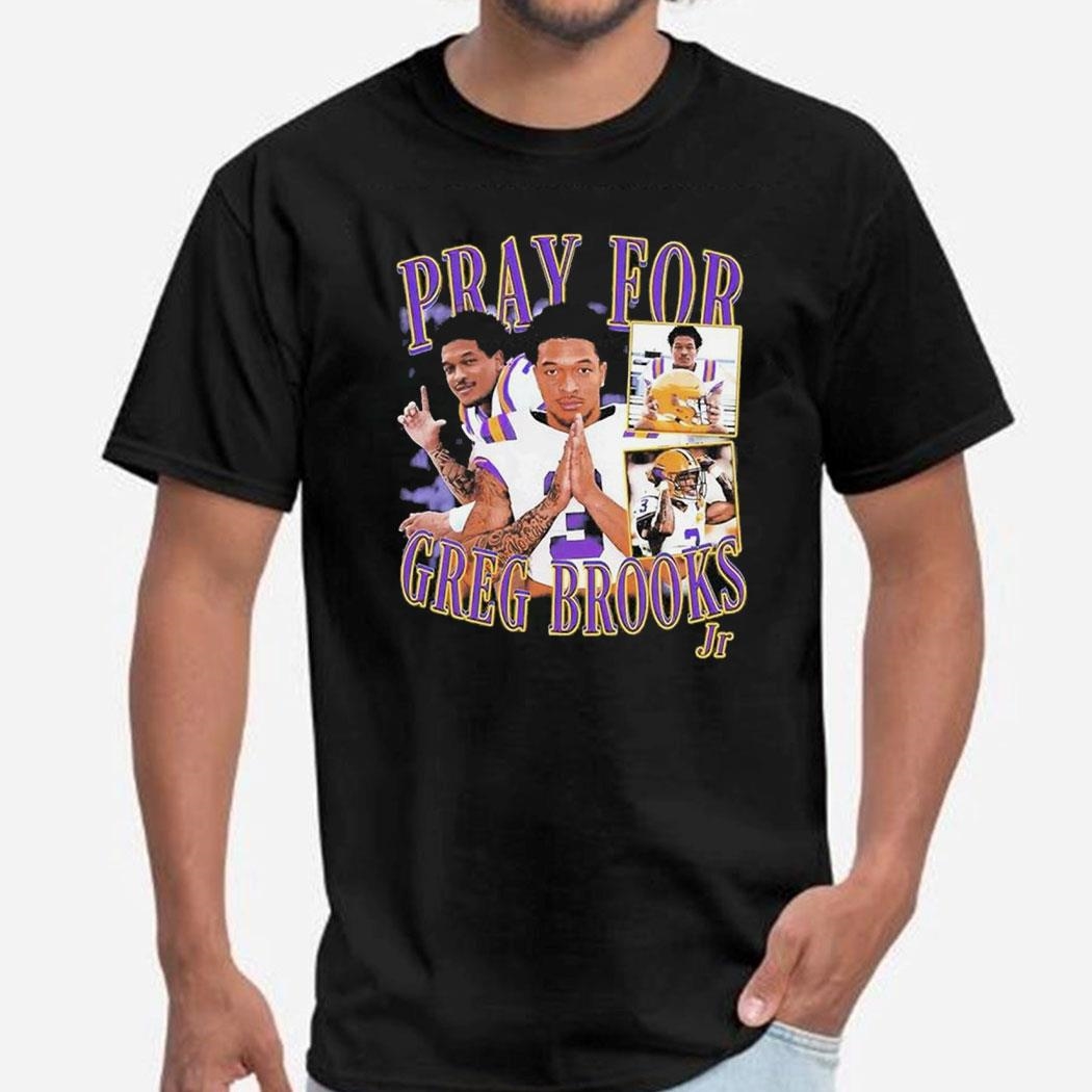Pray For Greg Brooks Picture Collage Shirt