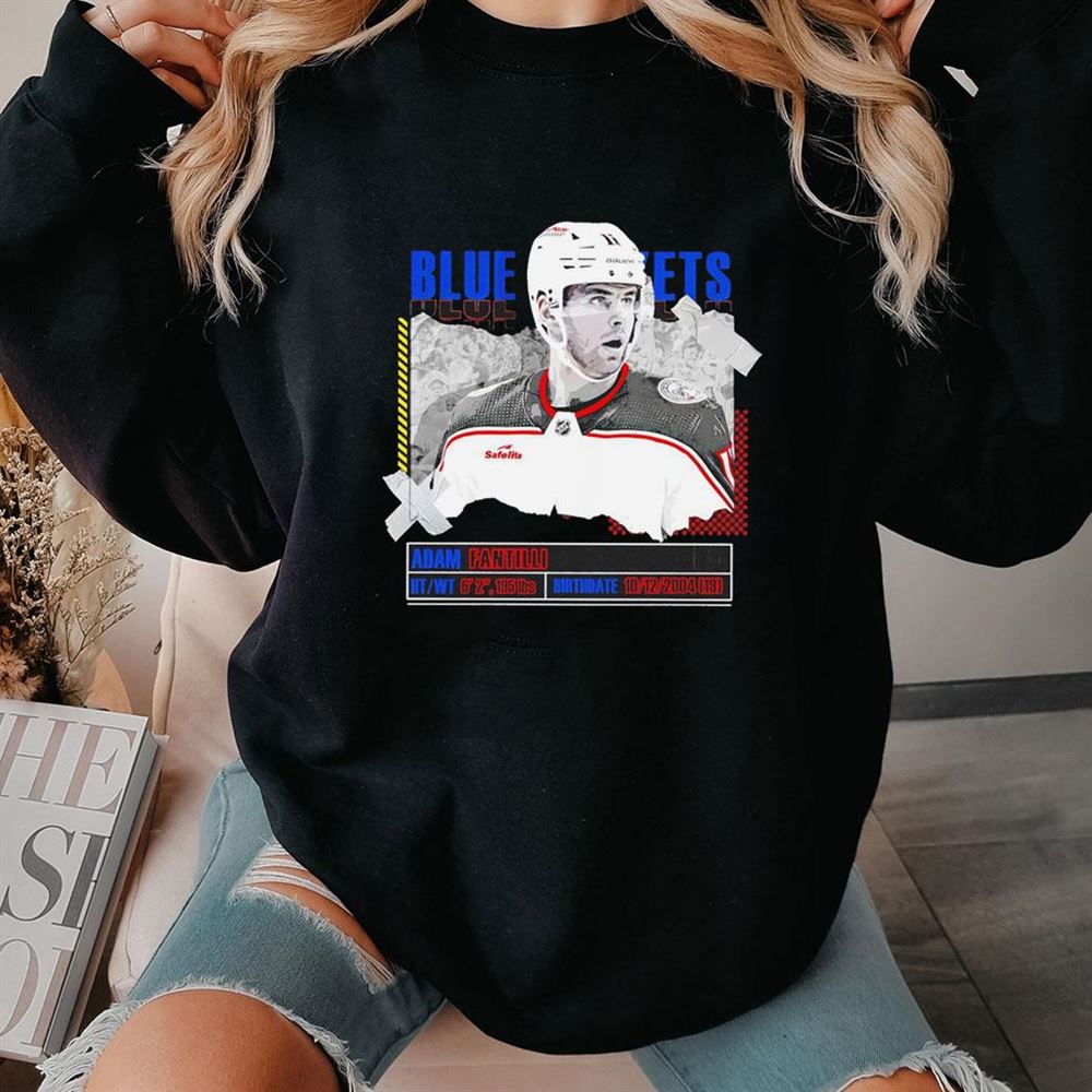 Adam Fantilli Columbus Blue Jackets Ice Hockey Player Information Paper Shirt Hoodie Adam Fantilli Columbus Blue Jackets Ice Hockey Player Information Paper Shirt Hoodie