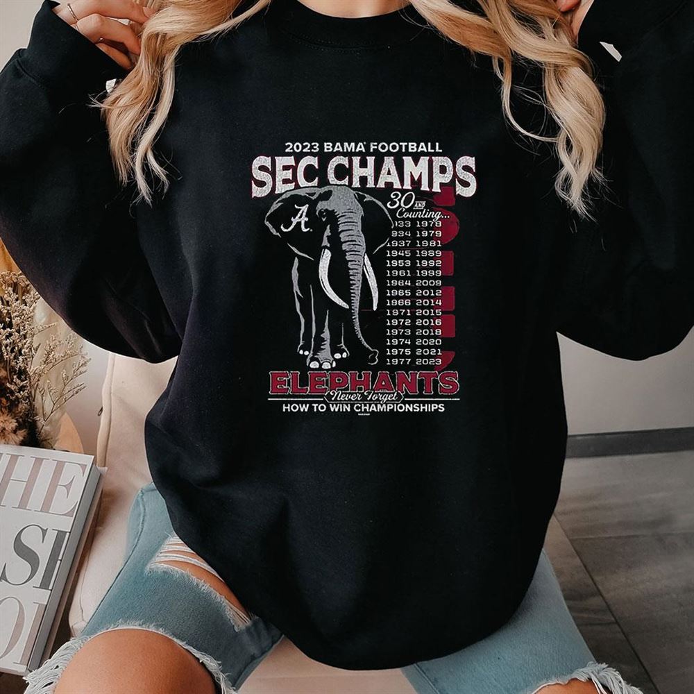 Alabama Crimson Tide 2023 Sec Football Conference Champions Shirt