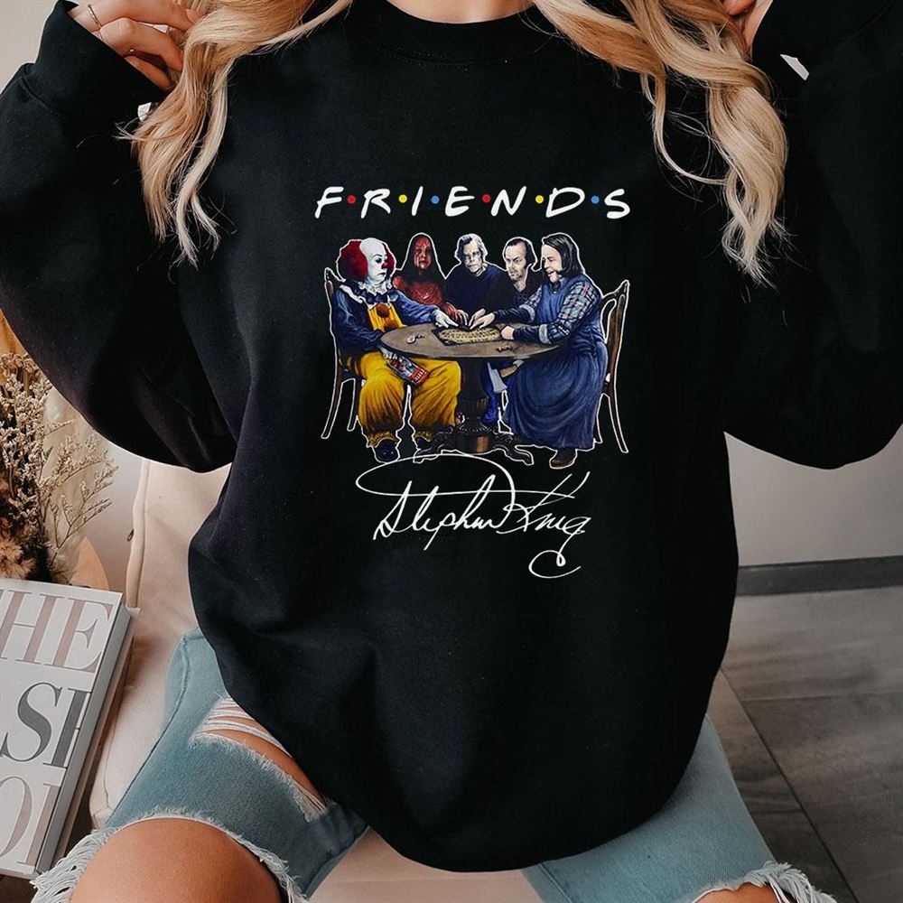 Friends Stephen King Horror Characters Signature T-shirt