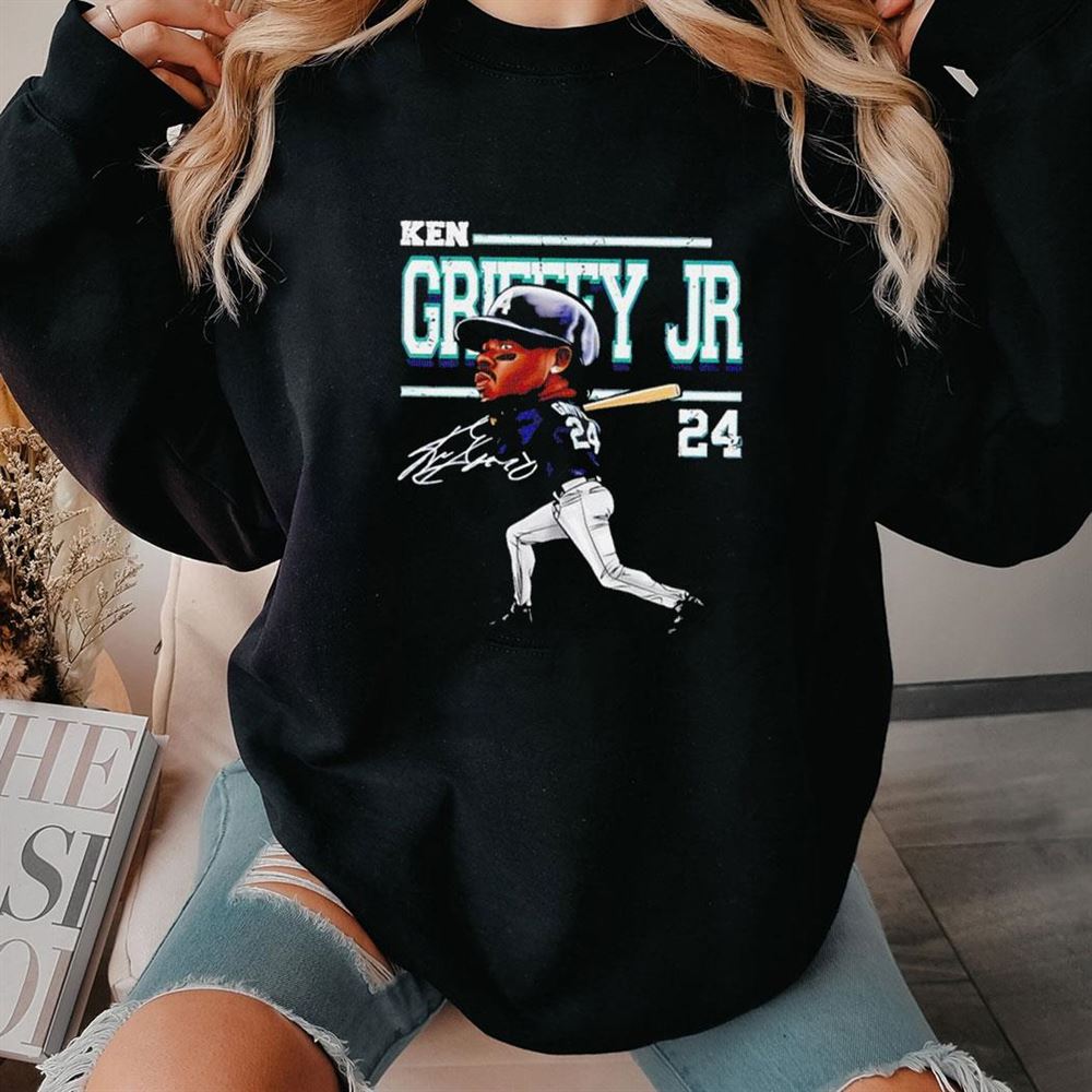 Ken Griffey Jr Number 24 Seattle Mariners Baseball Player Signature Shirt Hoodie