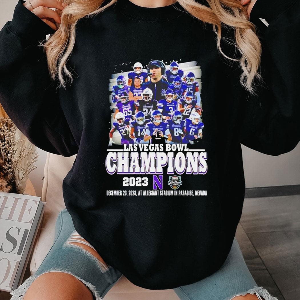 Las Vegas Bowl Champions 2023 Northwestern December 23 2023 At Allegiant Stadium Shirt