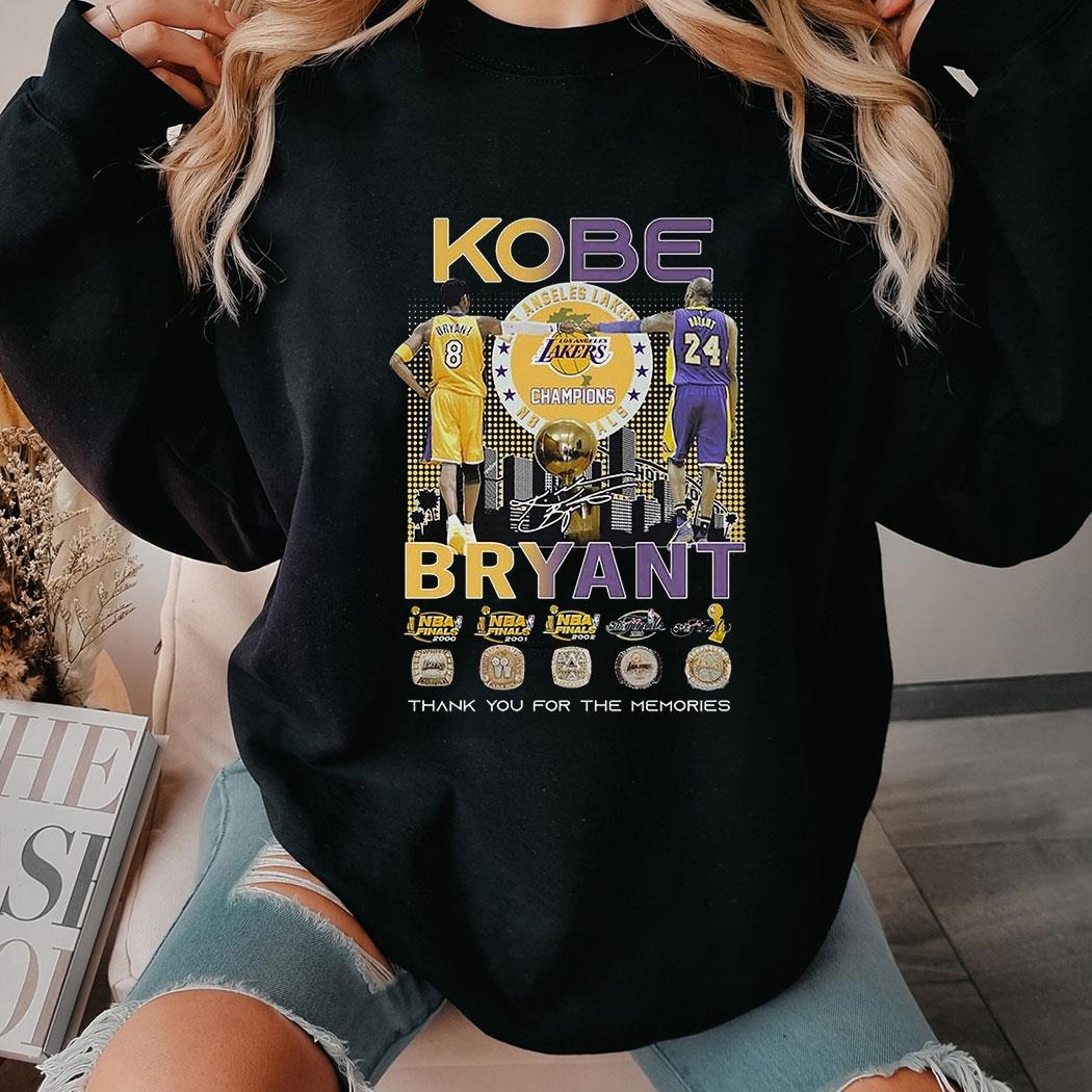 Los Angeles Lakers Champions Nba Finals Kobe Bryant Thank You For The Memories T-shirt Hoodie