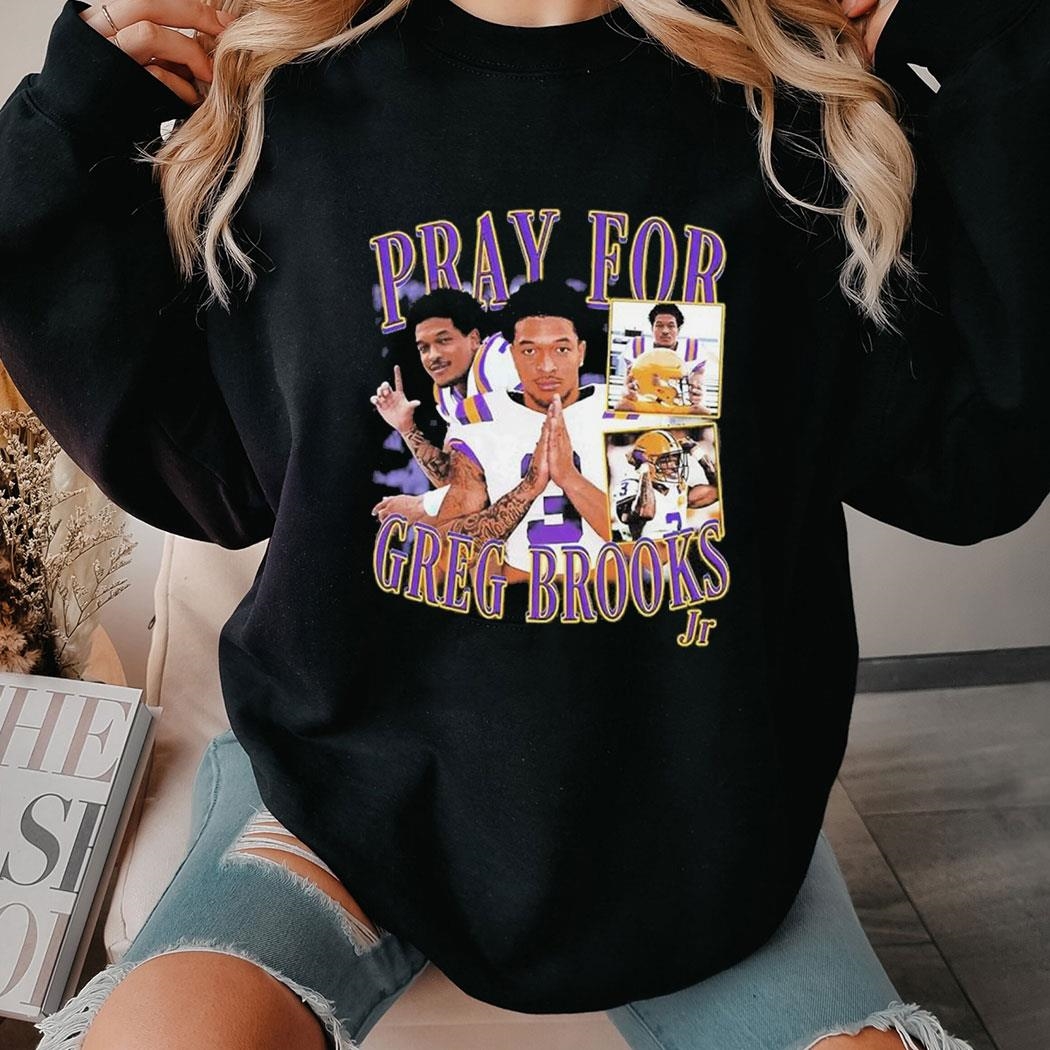 Pray For Greg Brooks Picture Collage Shirt Pray For Greg Brooks Picture Collage Shirt