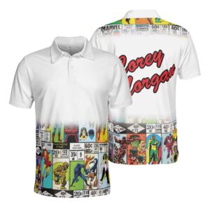 AOP Polo Marvel Corner Box Bowling Polo Shirt