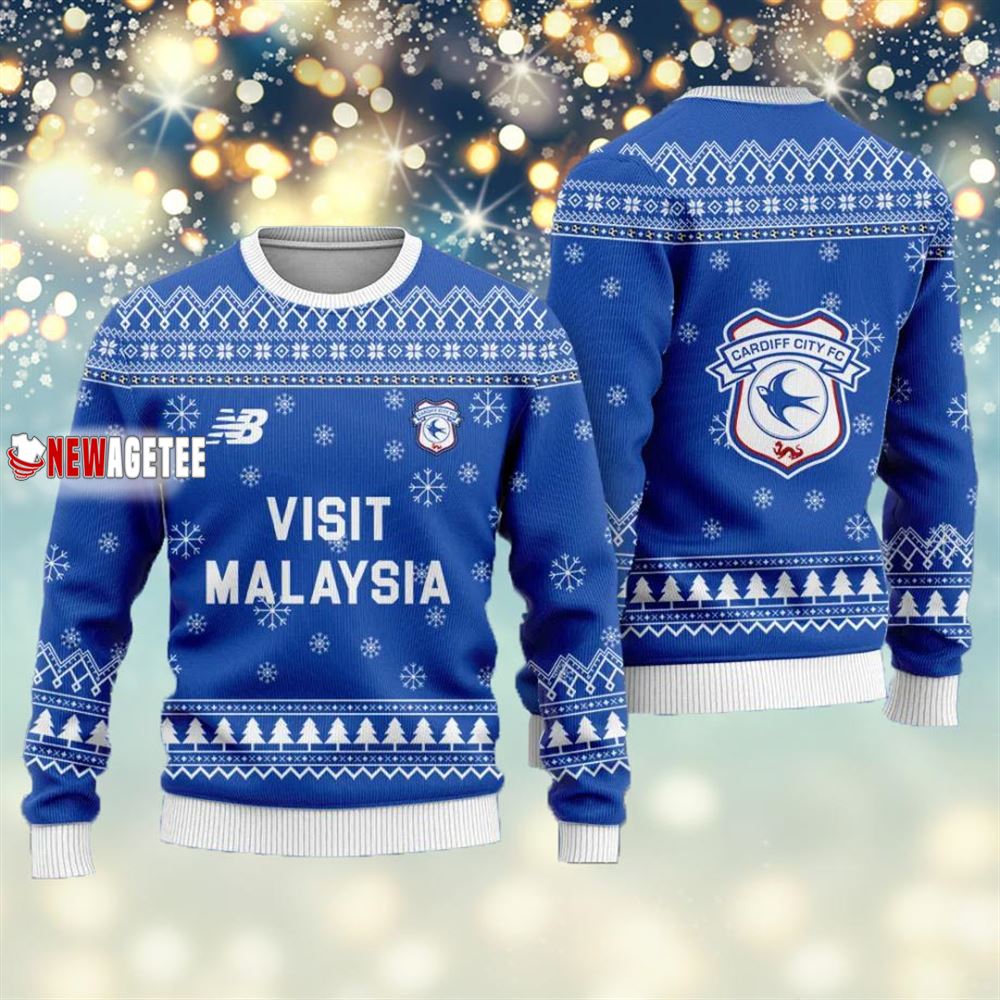 Cardiff City Fc Christmas Ugly Sweater Cardiff City Fc Christmas Ugly Sweater