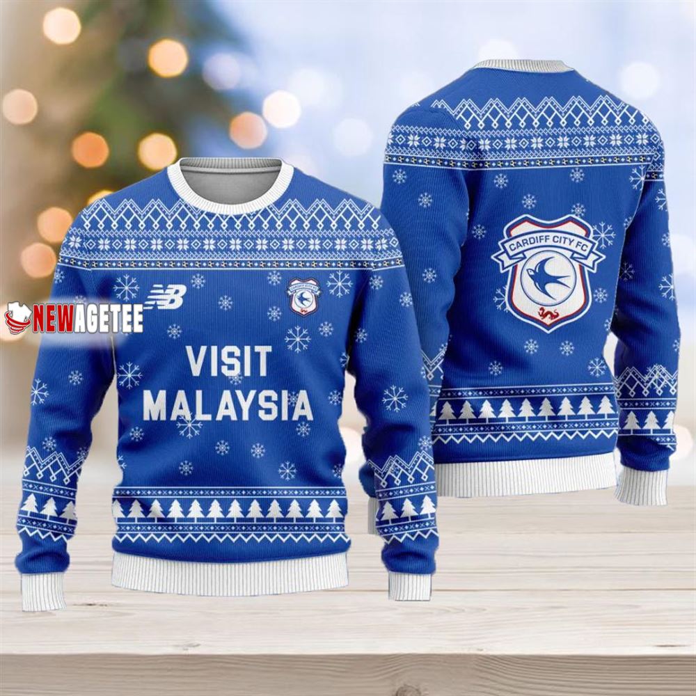Cardiff City Fc Christmas Ugly Sweater Cardiff City Fc Christmas Ugly Sweater