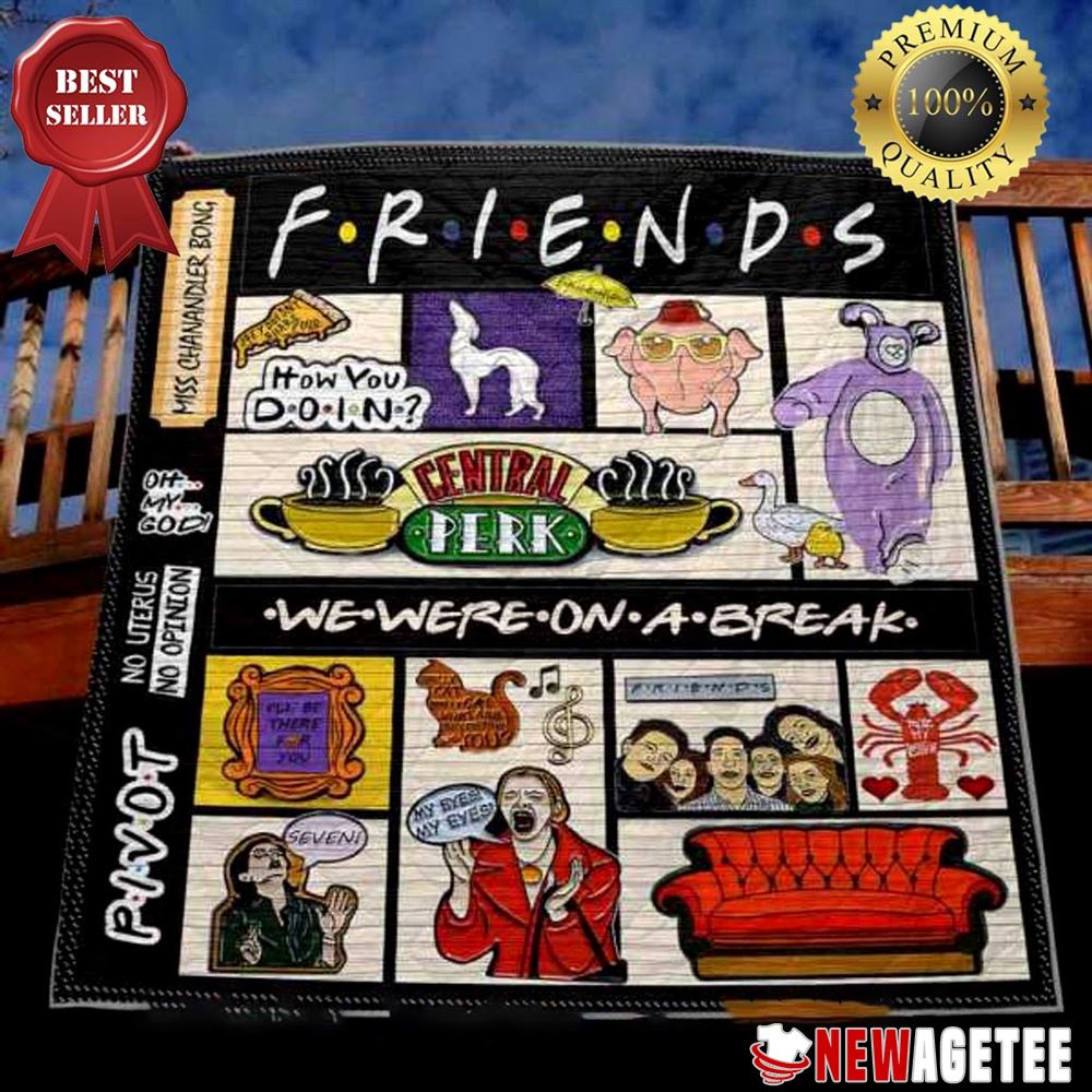 Central Park Friends We Were On A Break Quilt Fleece Blanket