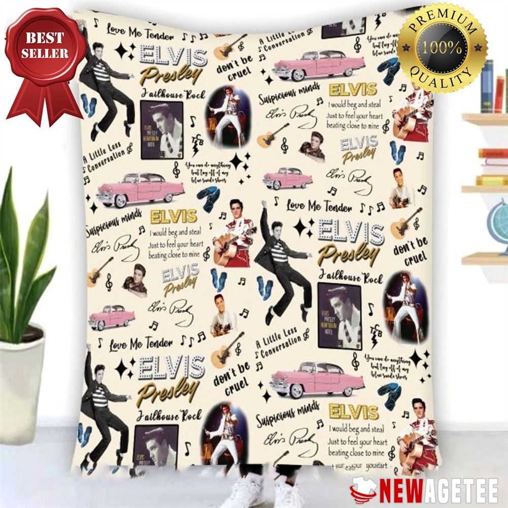 Elvis Presley Dont Be Cruel Quilt Fleece Blanket