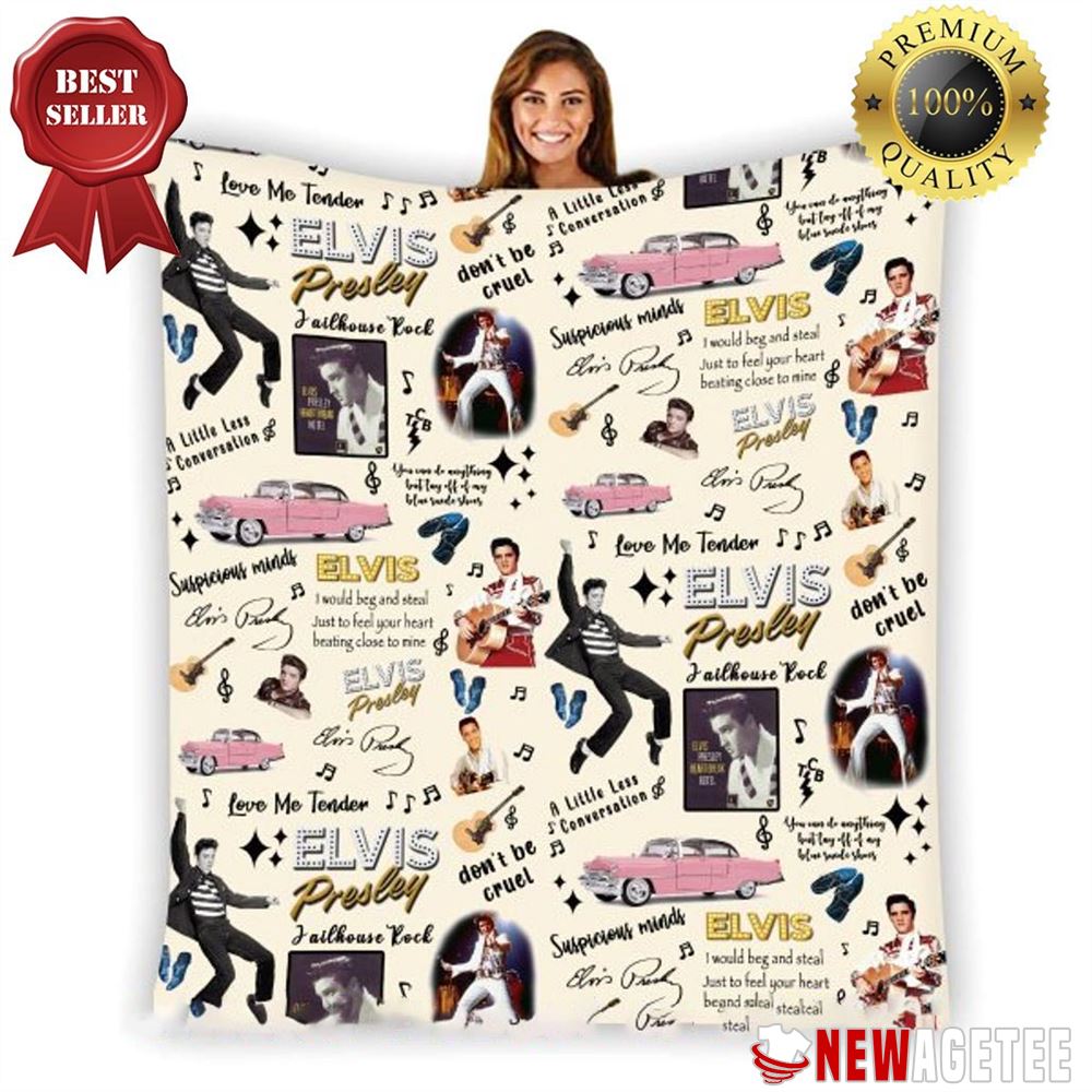 Elvis Presley Dont Be Cruel Quilt Fleece Blanket