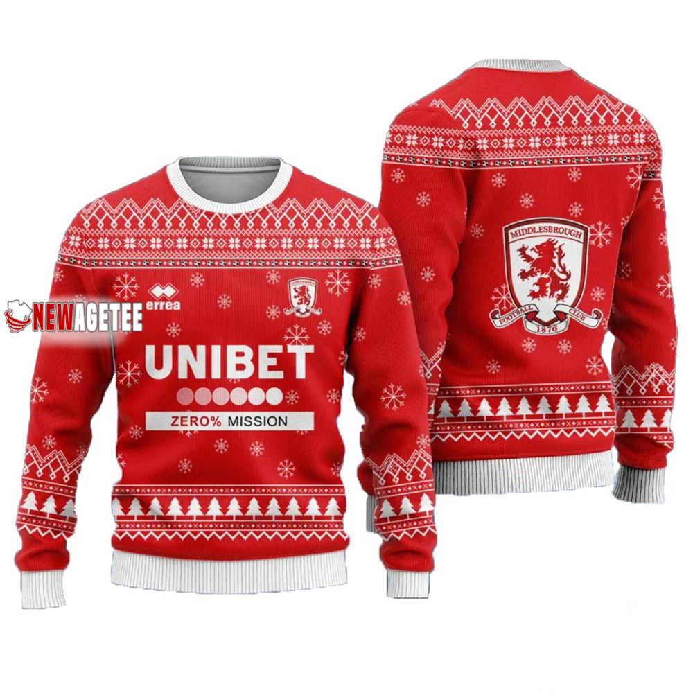 Middlesbrough Fc Christmas Ugly Sweater Middlesbrough Fc Christmas Ugly Sweater