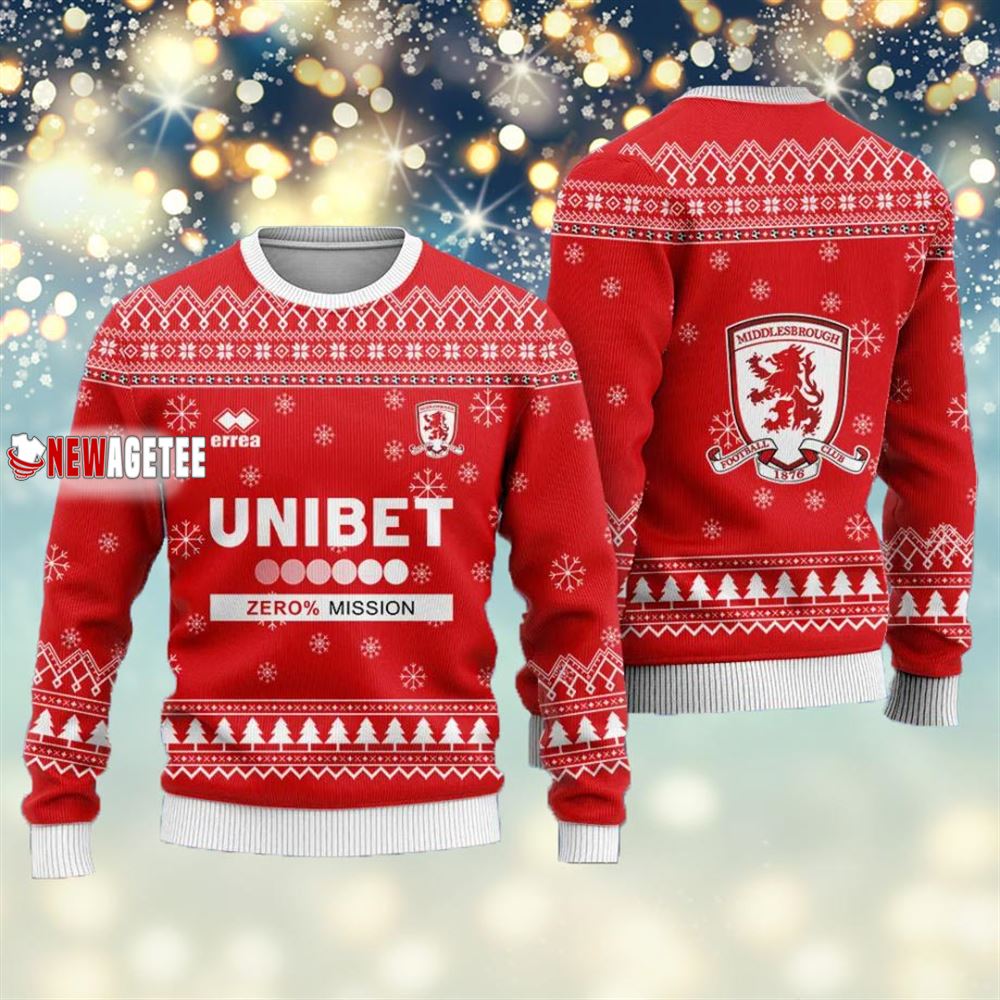 Middlesbrough Fc Christmas Ugly Sweater Middlesbrough Fc Christmas Ugly Sweater