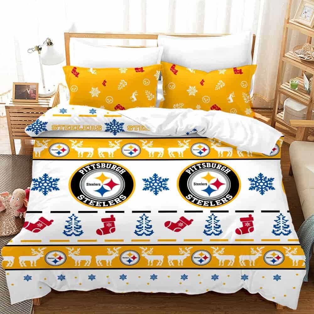 New Orleans Saints Christmas Ugly Patterns Duvet Cover And Pillow Case Bedding Set