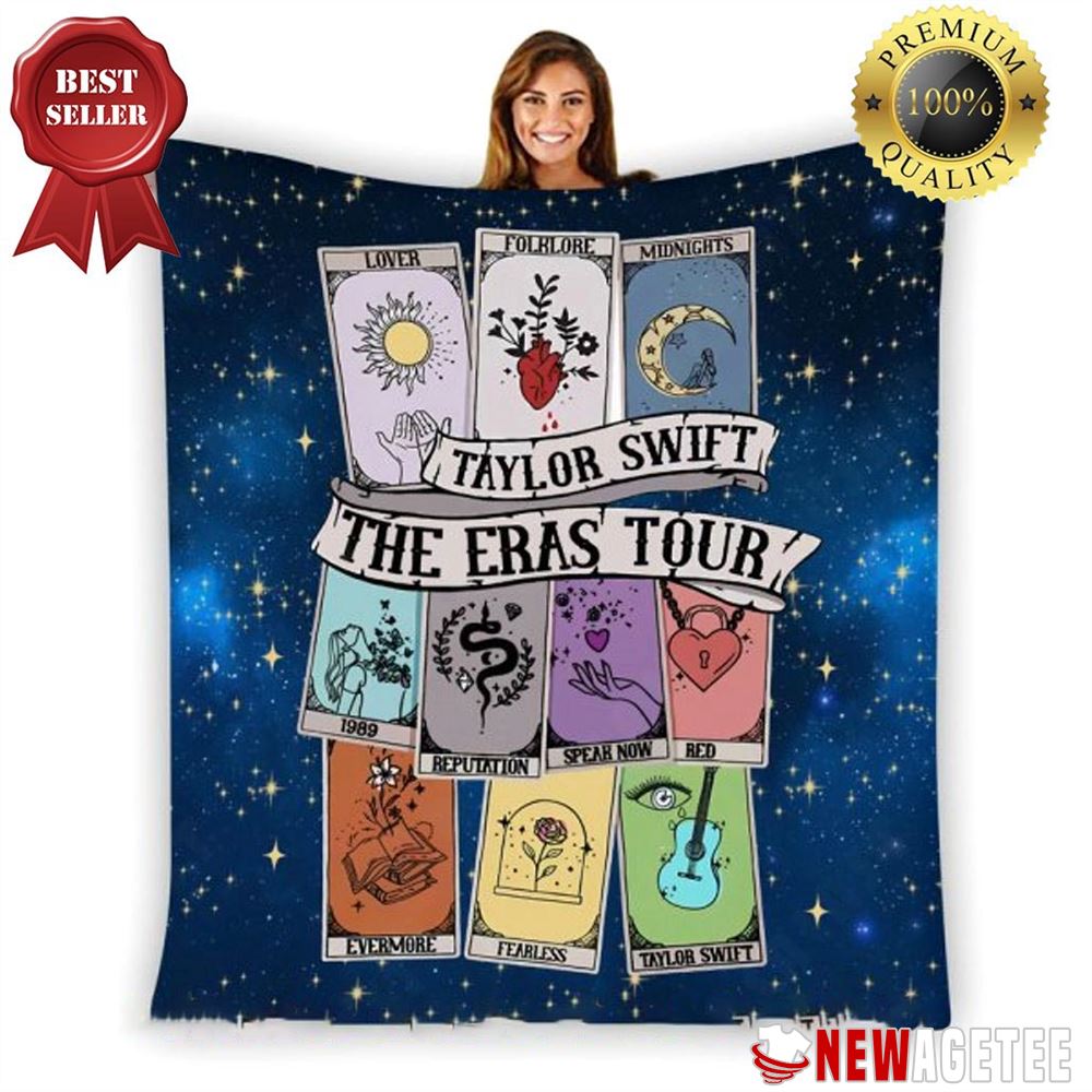 Taylor Swift The Eras Tour Speak Now Red Album Quilt Fleece Blanket