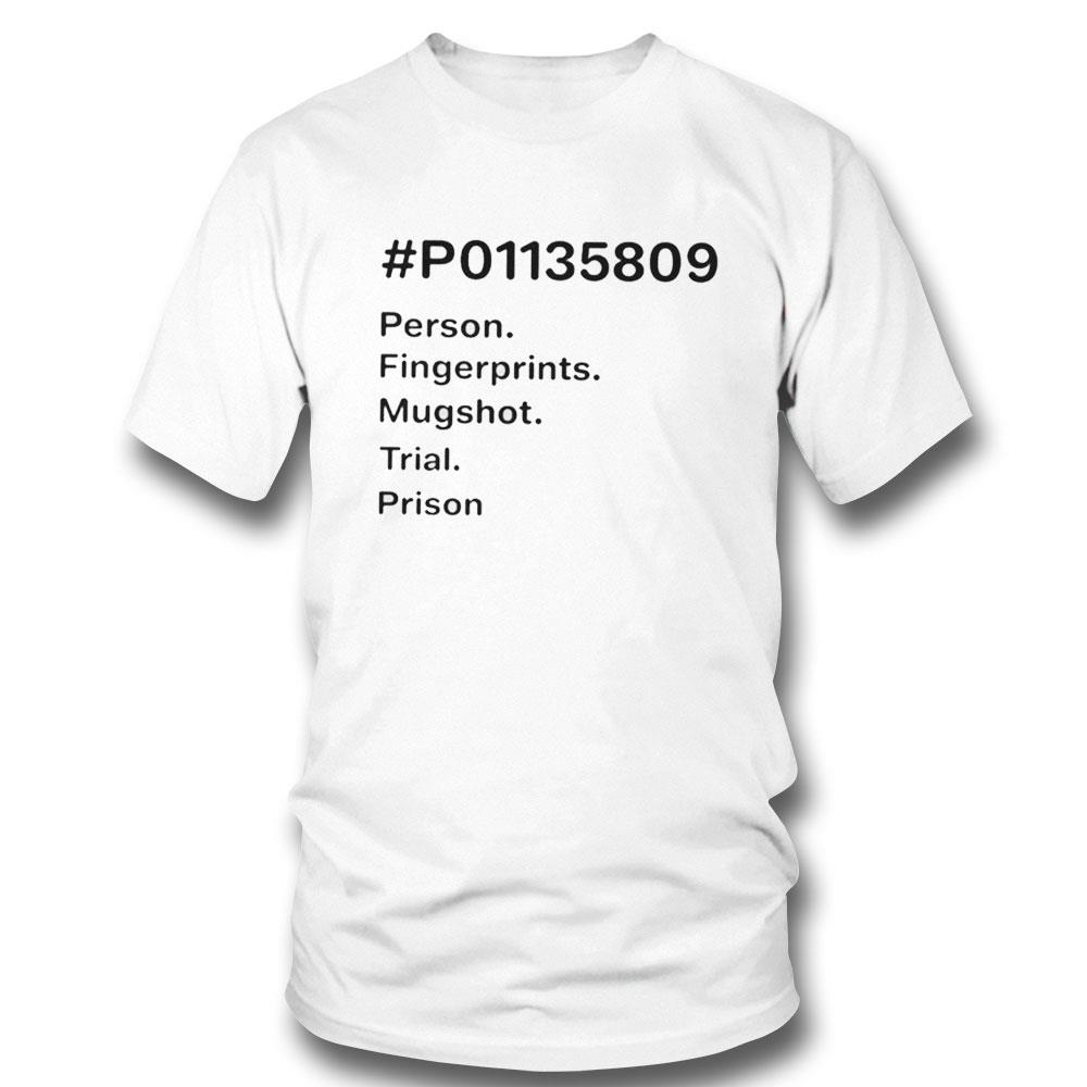 Donald Trump P01135809 Person Fingerprints Mugshot Trial Prison Shirt Hoodie