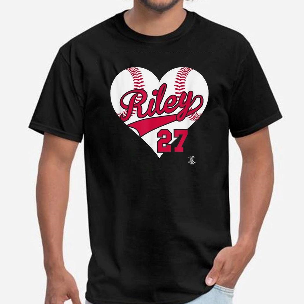 Austin Riley 27 Baseball Heart Gameday T-shirt Hoodie
