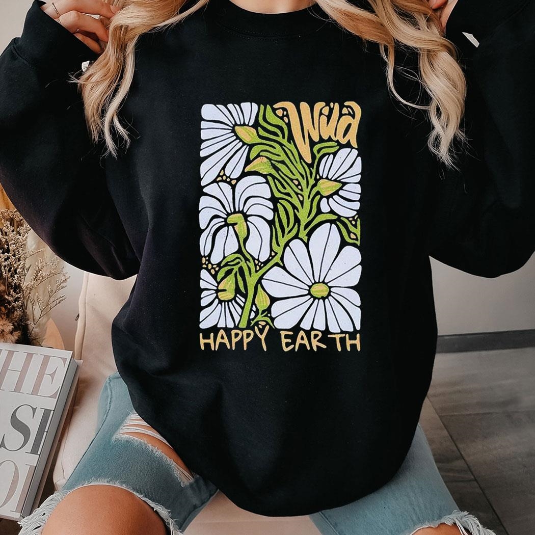 Happy Earth Daisies Shirts Hoodie