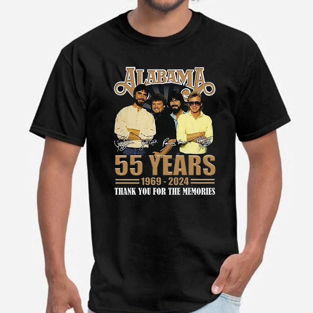 Alabama 55 Years 1969 – 2024 Thank You For The Memories T-shirt Ladies Tee