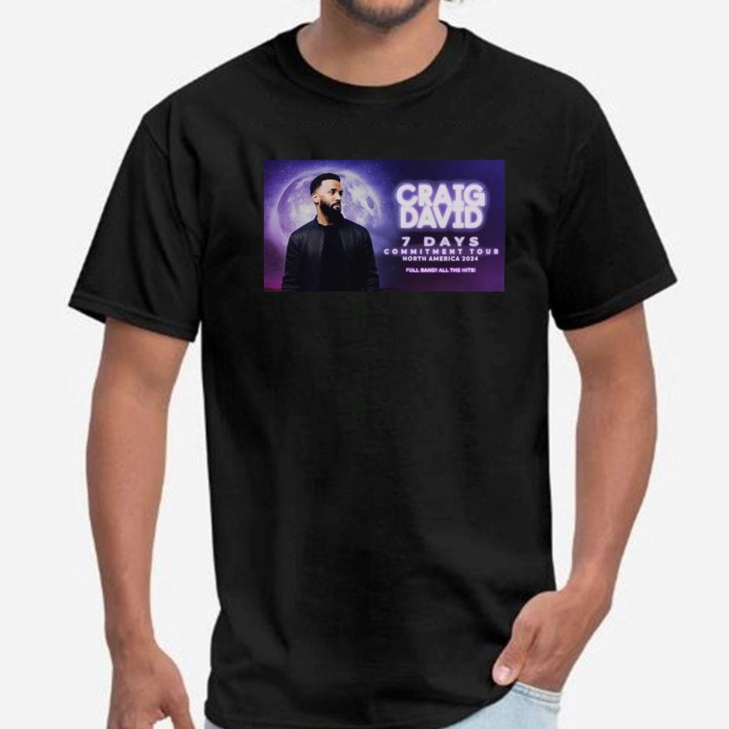 Craig David 7 Days Commitment Tour North America 2024 Shirt Ladies Tee