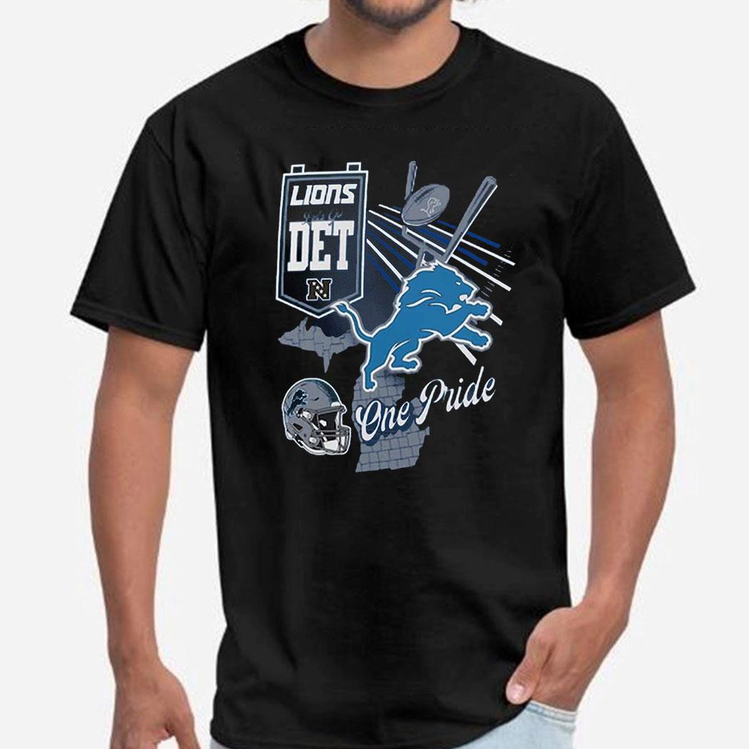 Detroit Lions Fanatics Branded Split Zone T-shirt Hoodie